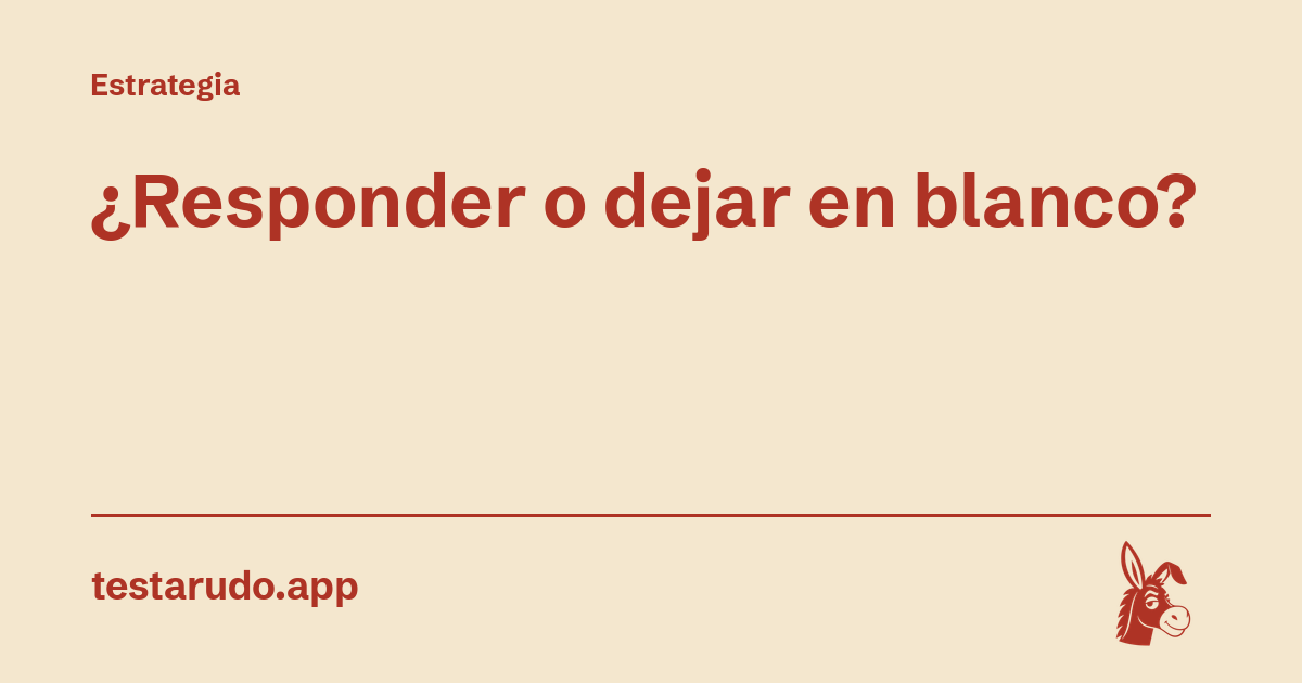 ¿Responder o dejar en blanco?
